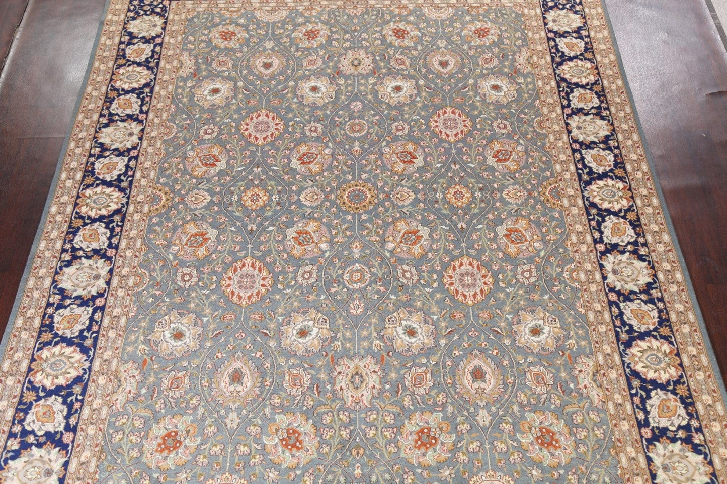 Vegetable Dye Floral Tabriz Oriental Area Rug 9x12