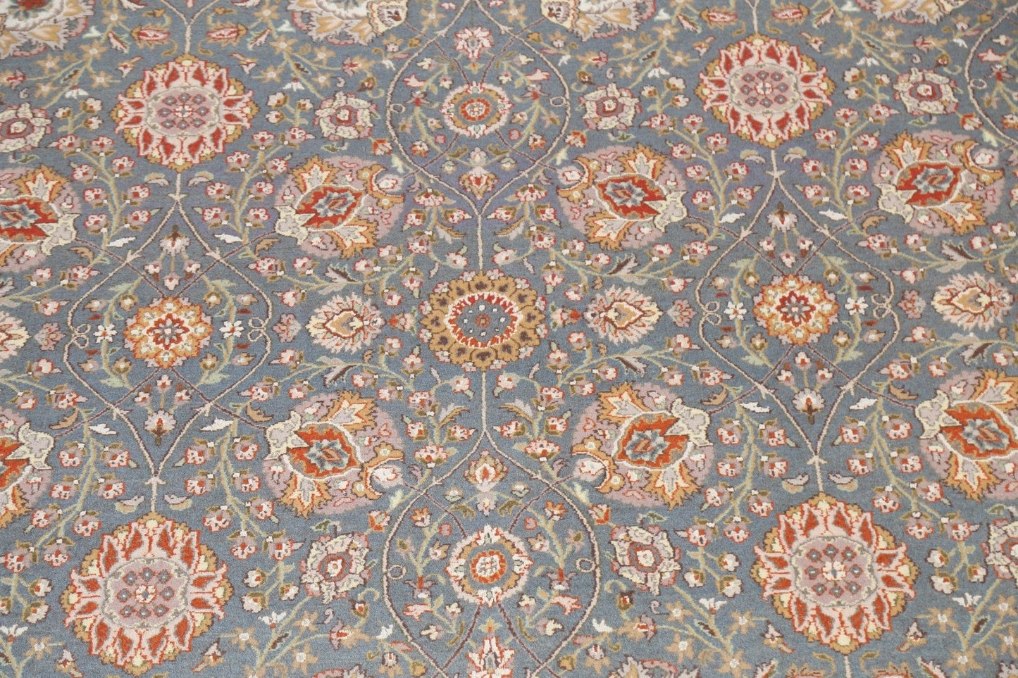 Vegetable Dye Floral Tabriz Oriental Area Rug 9x12