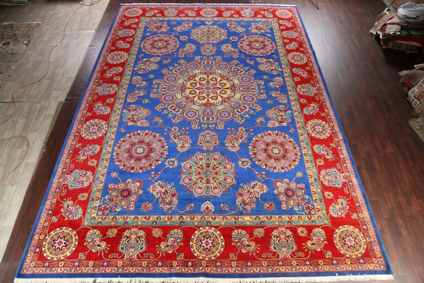 Vegetable Dye Large Tabriz Persian Rug 15x21