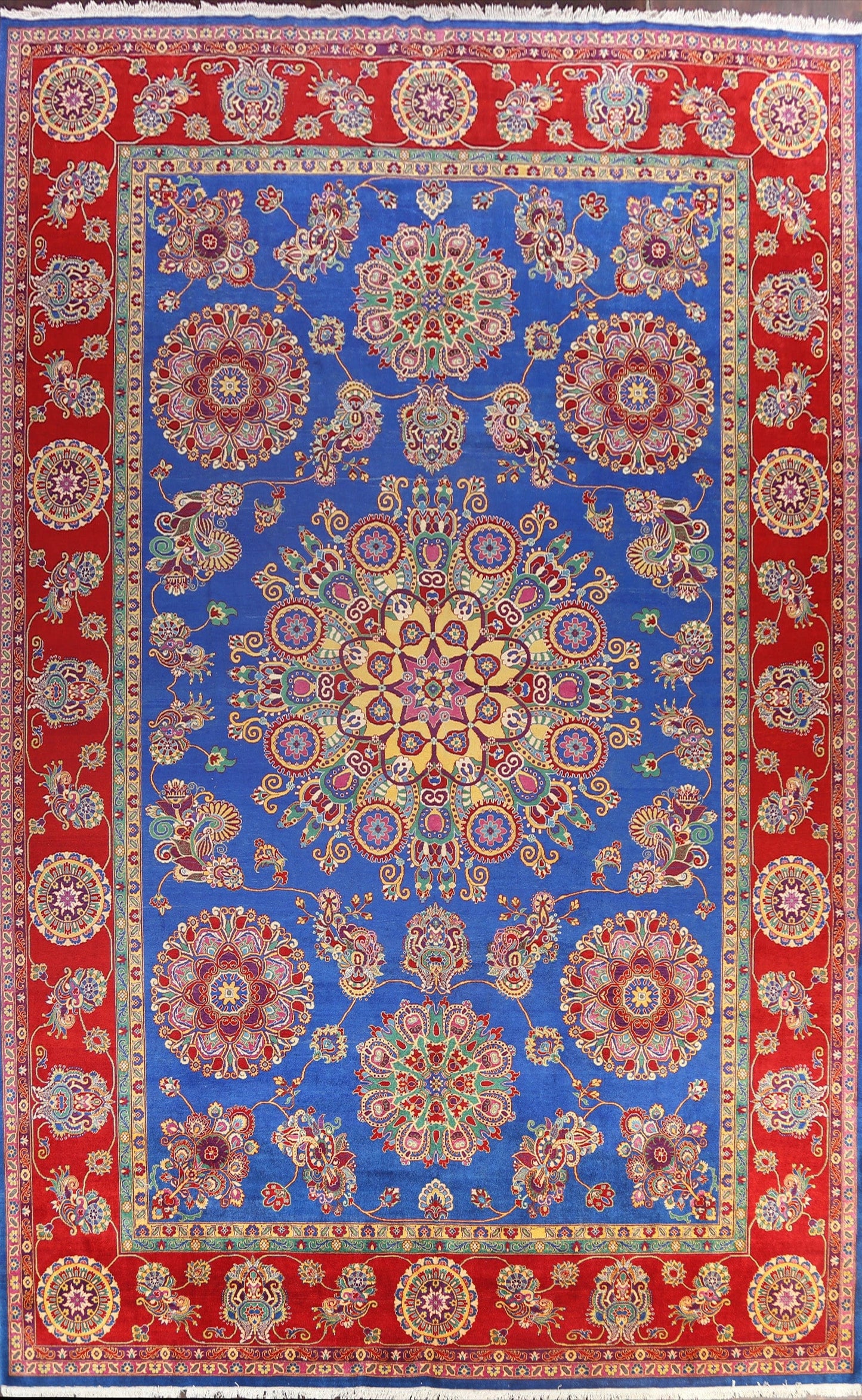 Vegetable Dye Large Tabriz Persian Rug 15x21