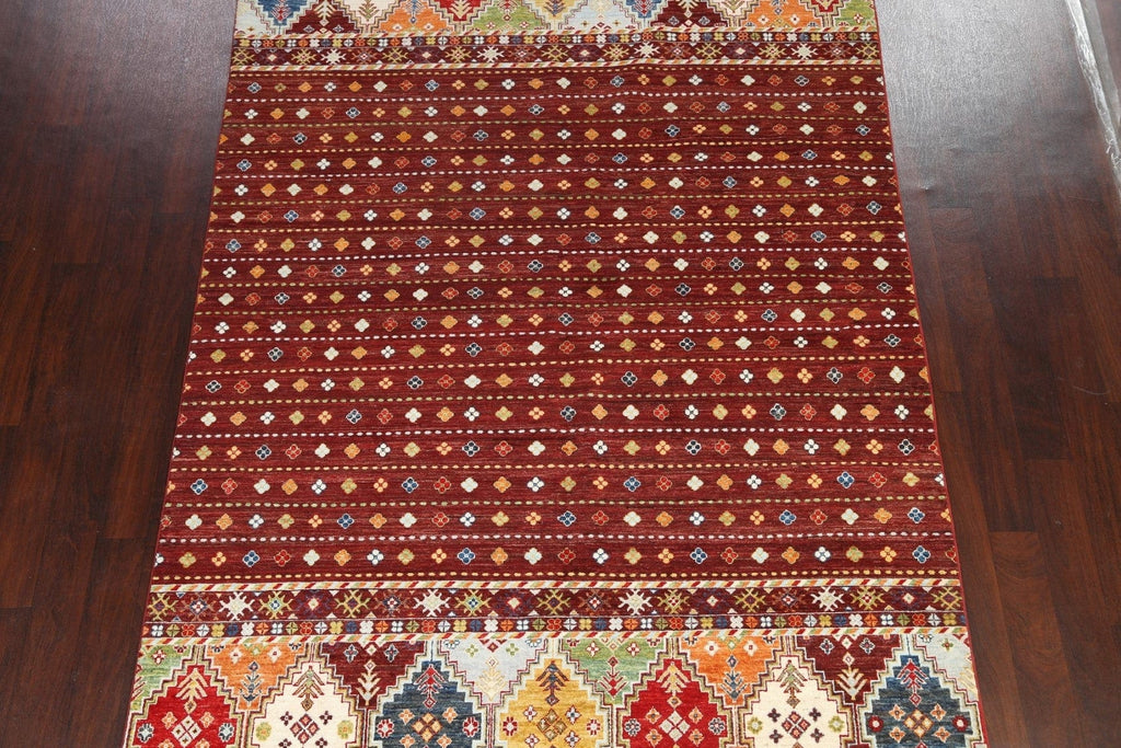 Vegetable Dye Kazak Oriental Area Rug 7x11