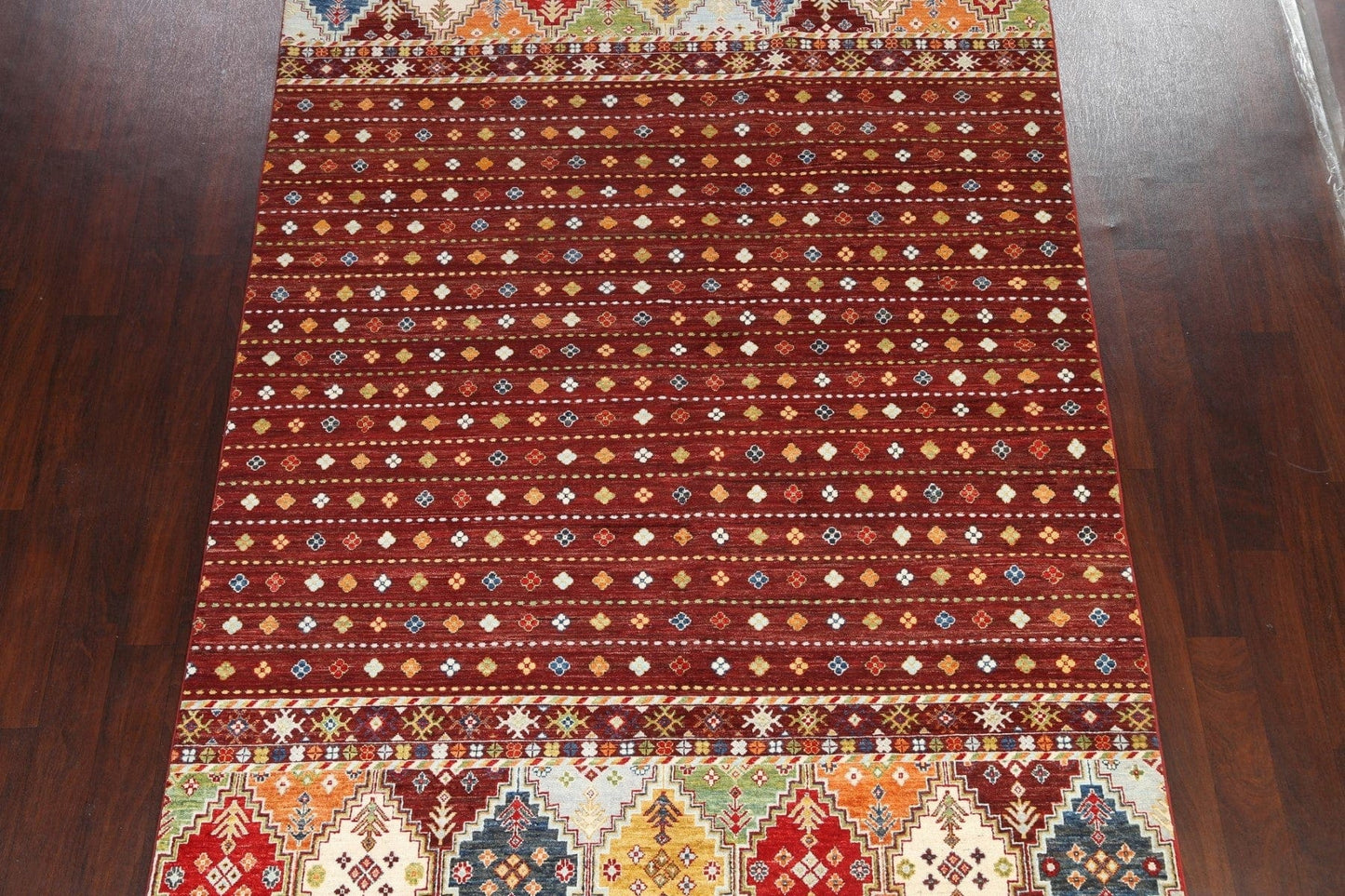 Vegetable Dye Kazak Oriental Area Rug 7x11