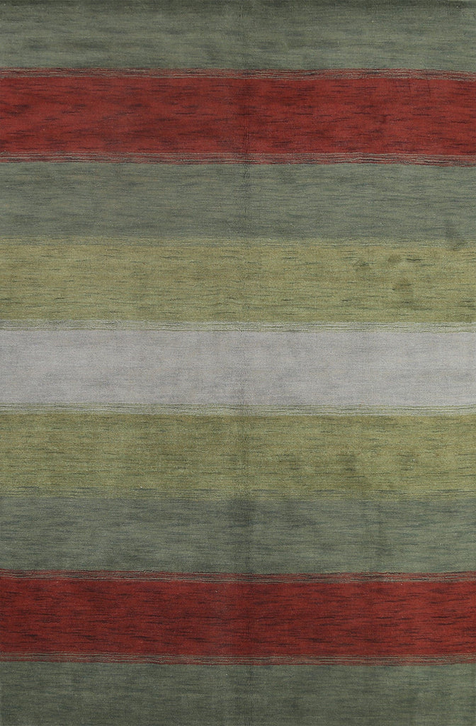 Striped Gabbeh Area Rug 7x10