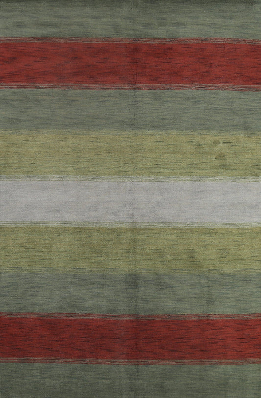 Striped Gabbeh Area Rug 7x10