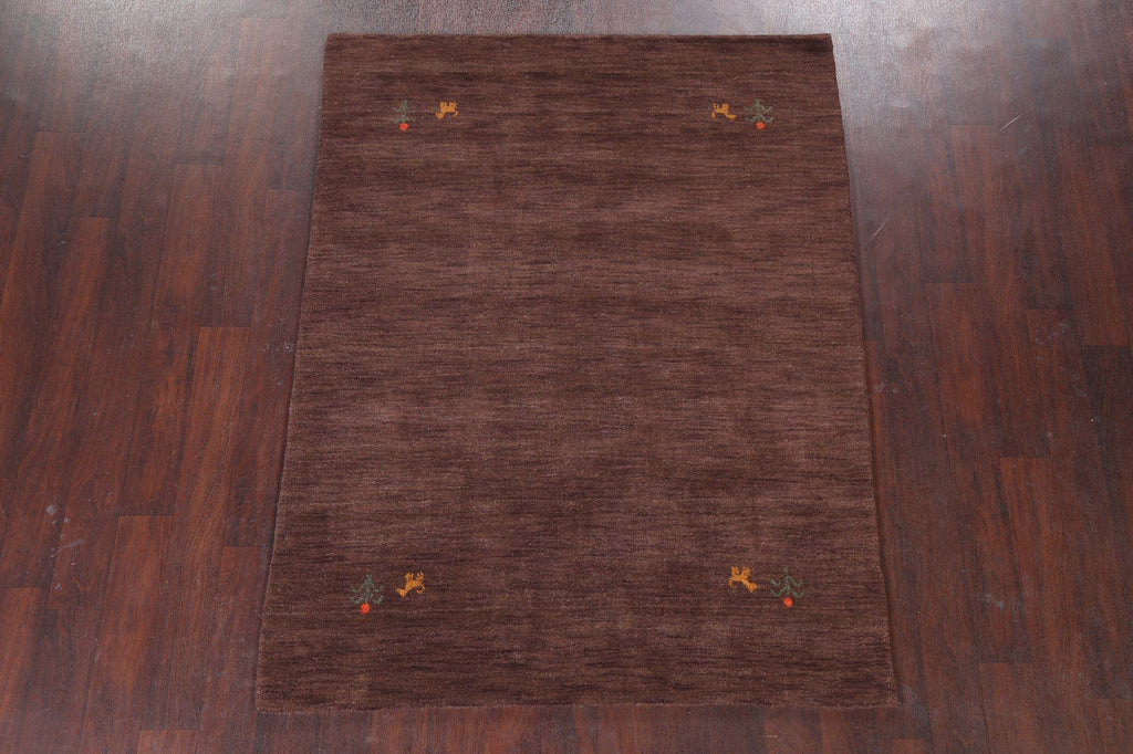 Modern Gabbeh Oriental Area Rug 5x6