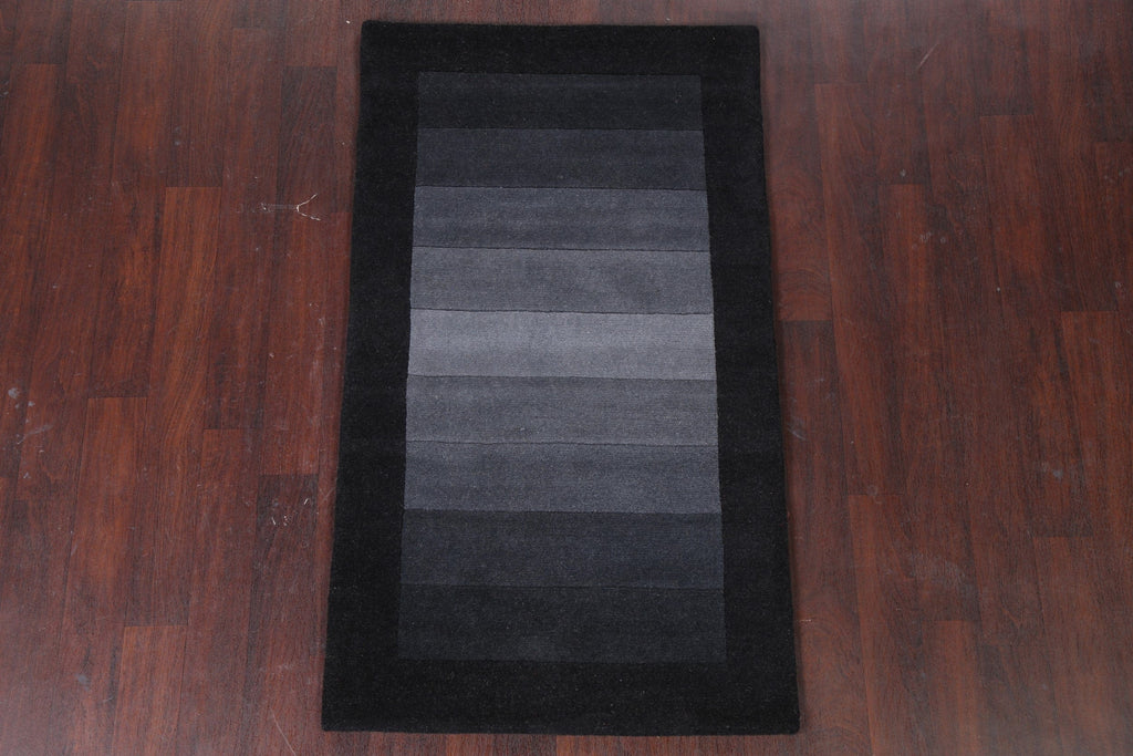 Striped Gabbeh Oriental Area Rug 3x5