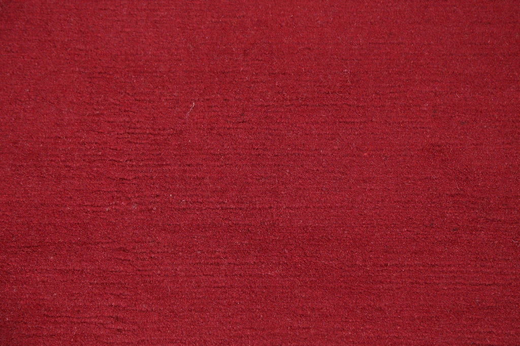 Bordered Gabbeh Oriental Red Area Rug 4x6