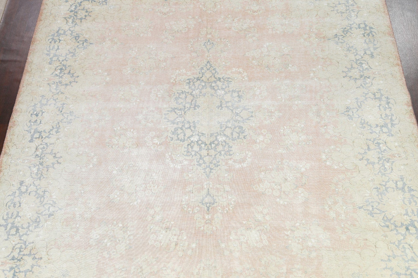 Muted Distressed Kerman Persian Area Rug 10x12