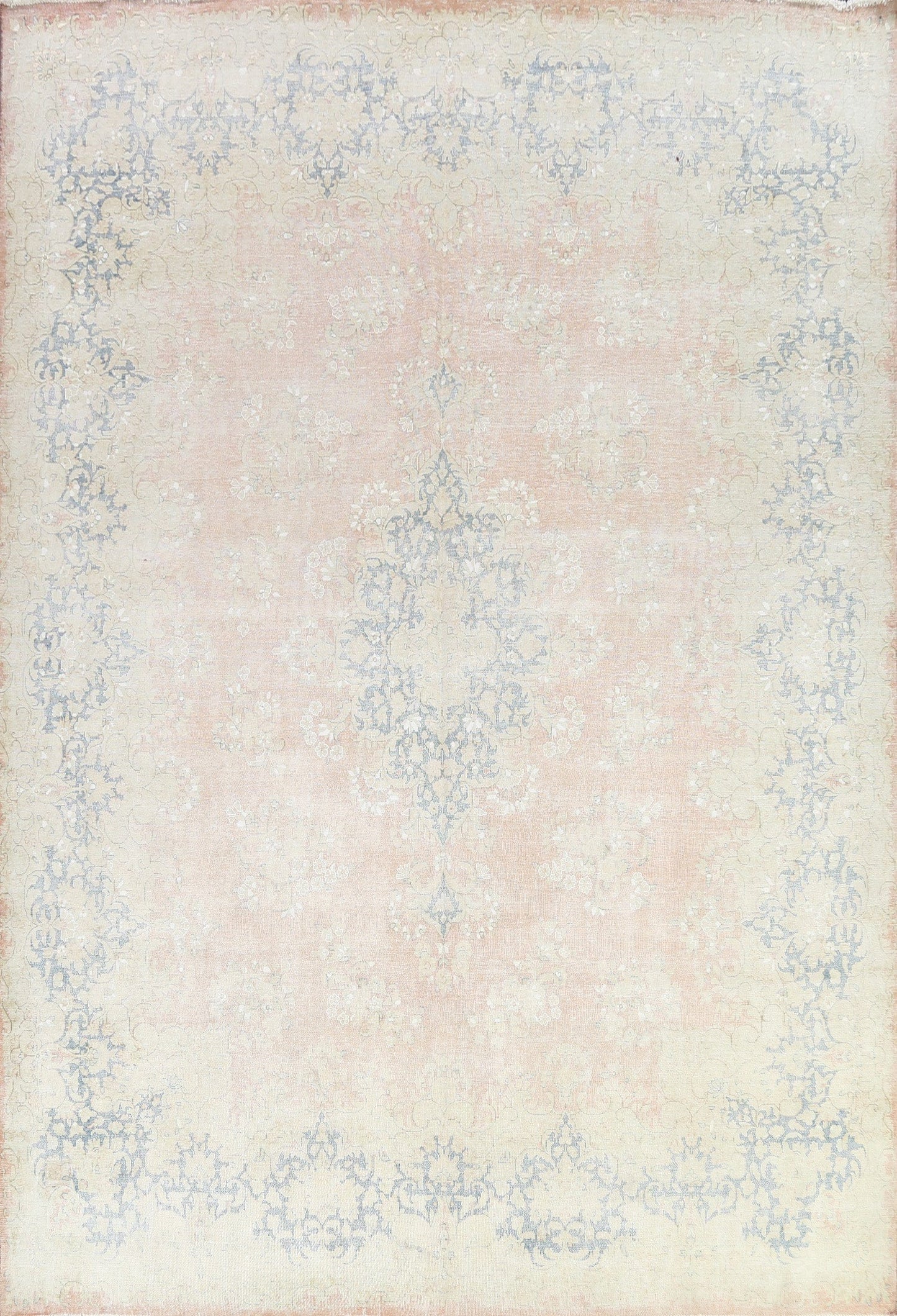 Muted Distressed Kerman Persian Area Rug 10x12