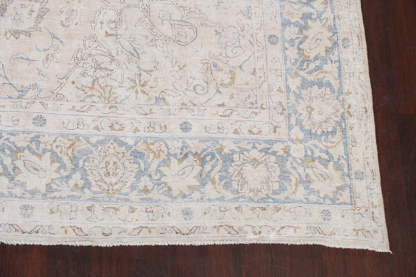 Muted Distressed Kerman Persian Area Rug 10x13