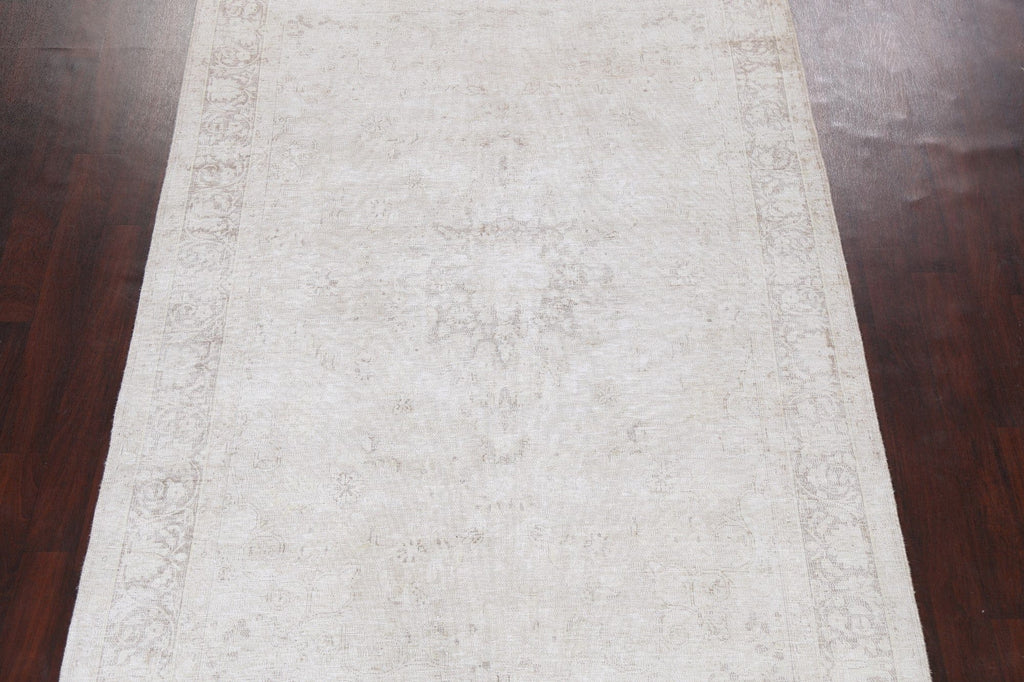 Muted Distressed Kerman Persian Area Rug 6x9