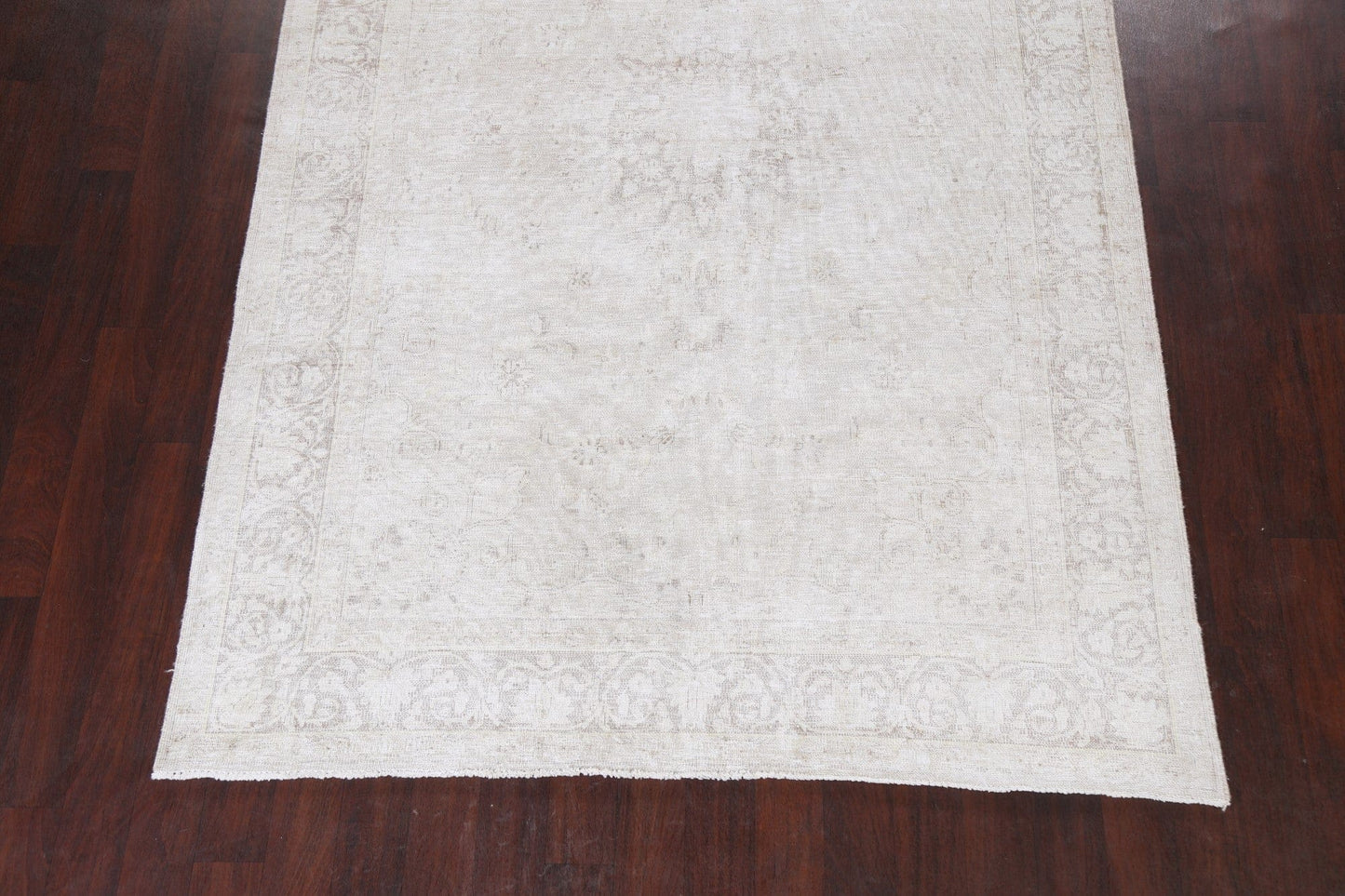 Muted Distressed Kerman Persian Area Rug 6x9