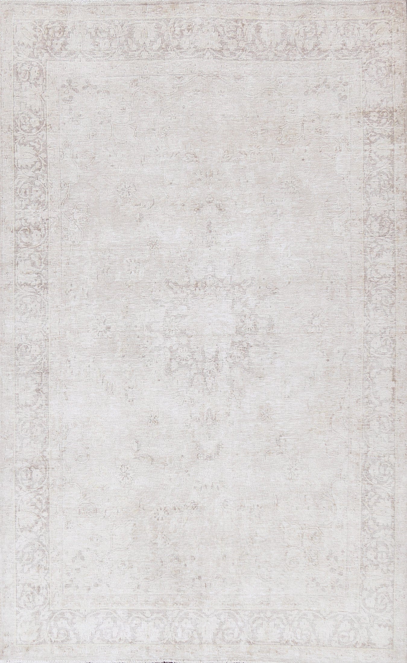 Muted Distressed Kerman Persian Area Rug 6x9