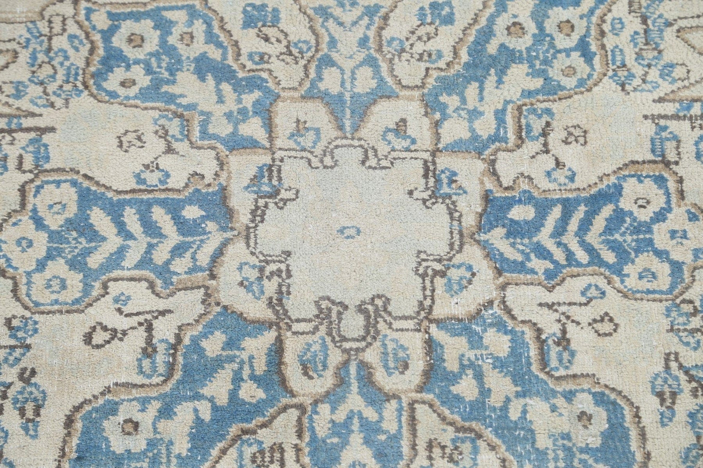 Muted Distressed Kerman Persian Area Rug 8x12