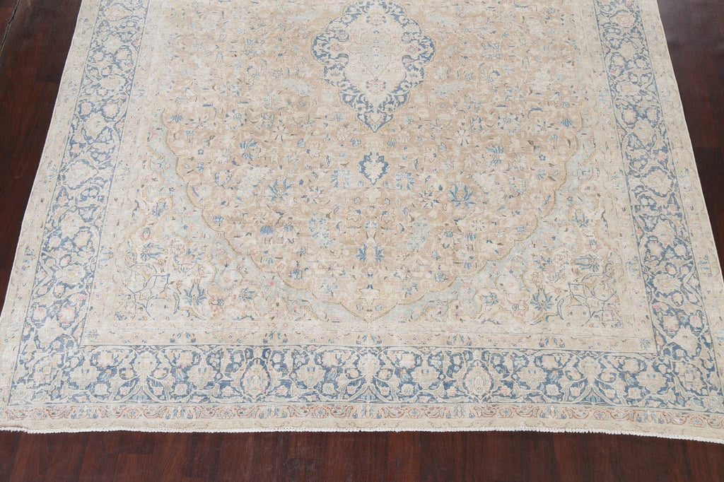 Muted Distressed Kerman Persian Area Rug 10x12