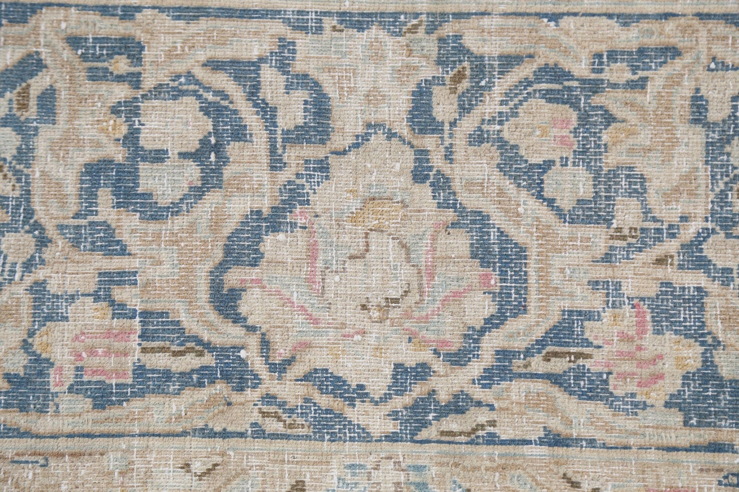 Muted Distressed Kerman Persian Area Rug 10x12