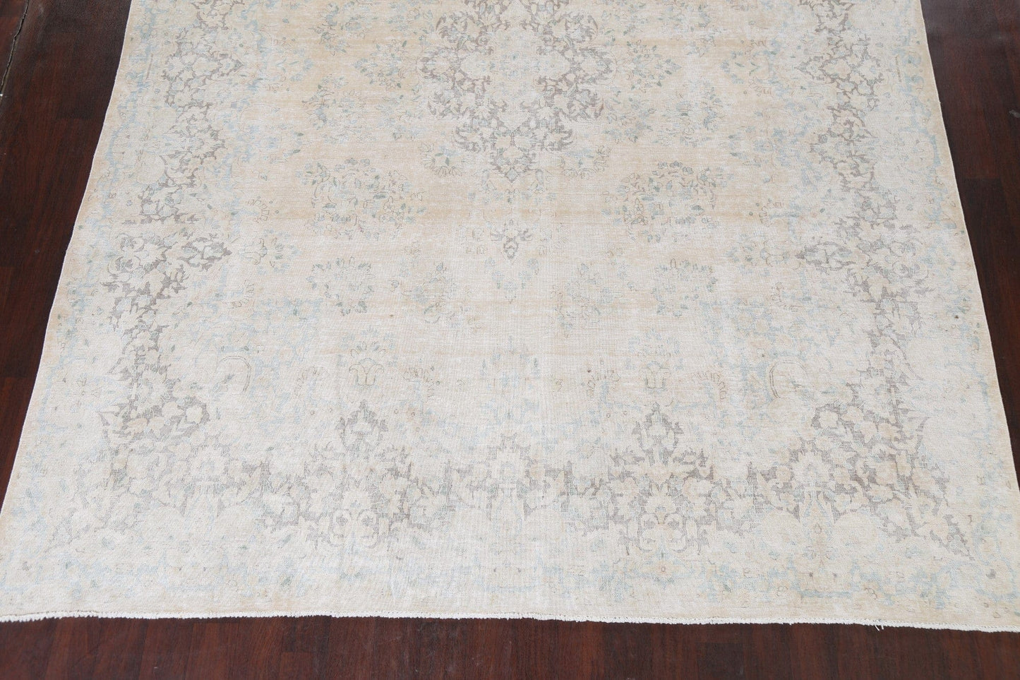 Muted Distressed Kerman Persian Area Rug 10x13