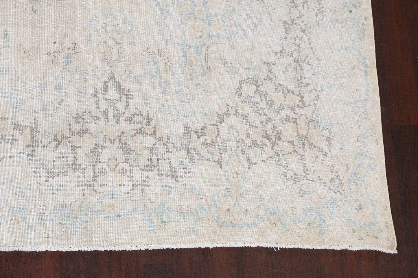 Muted Distressed Kerman Persian Area Rug 10x13