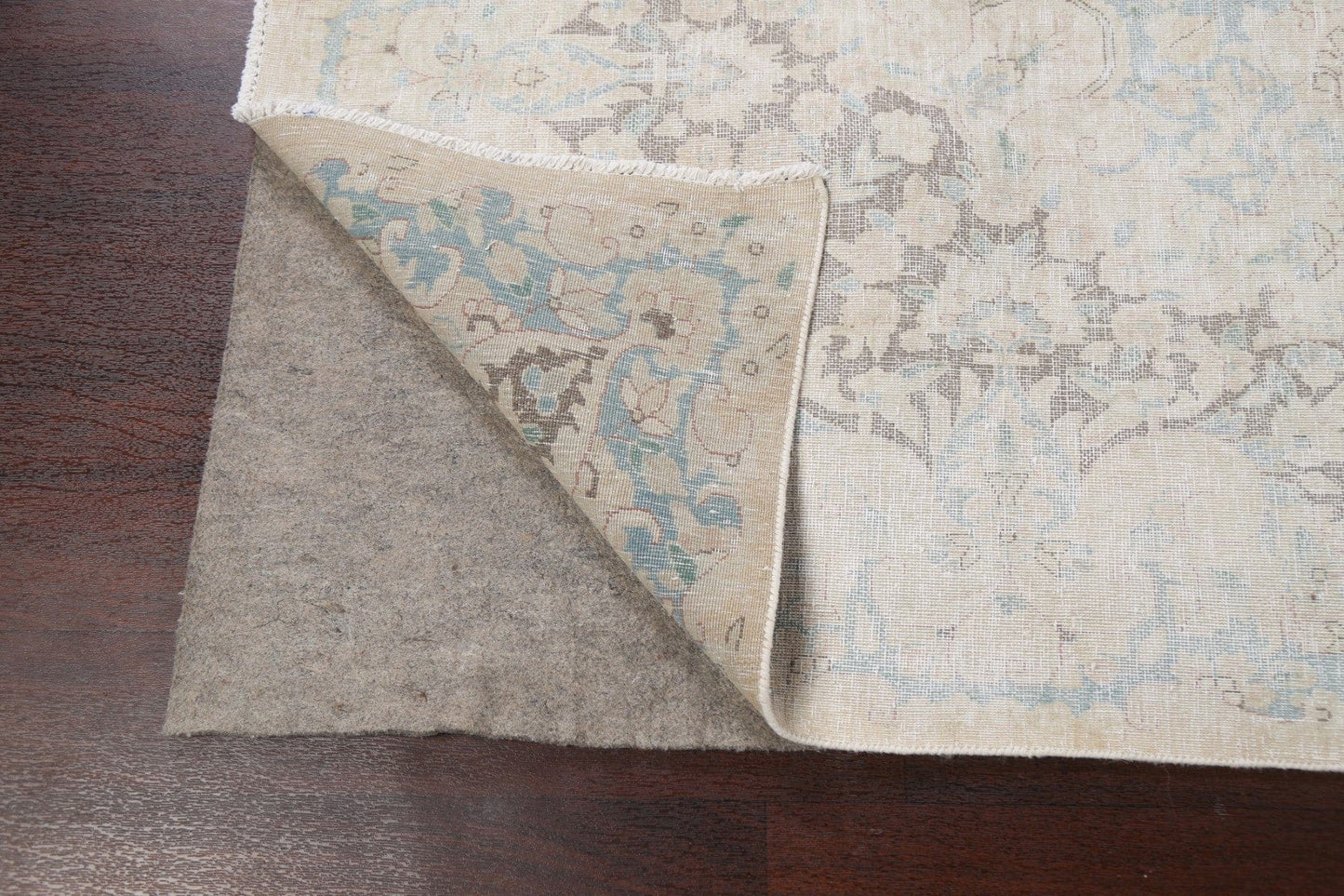 Muted Distressed Kerman Persian Area Rug 10x13