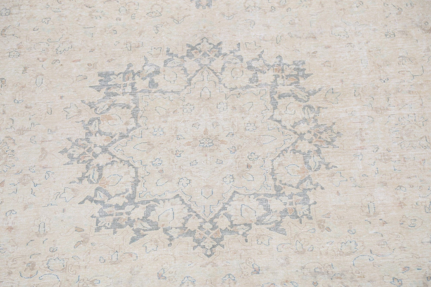 Muted Distressed Kerman Persian Area Rug 10x13