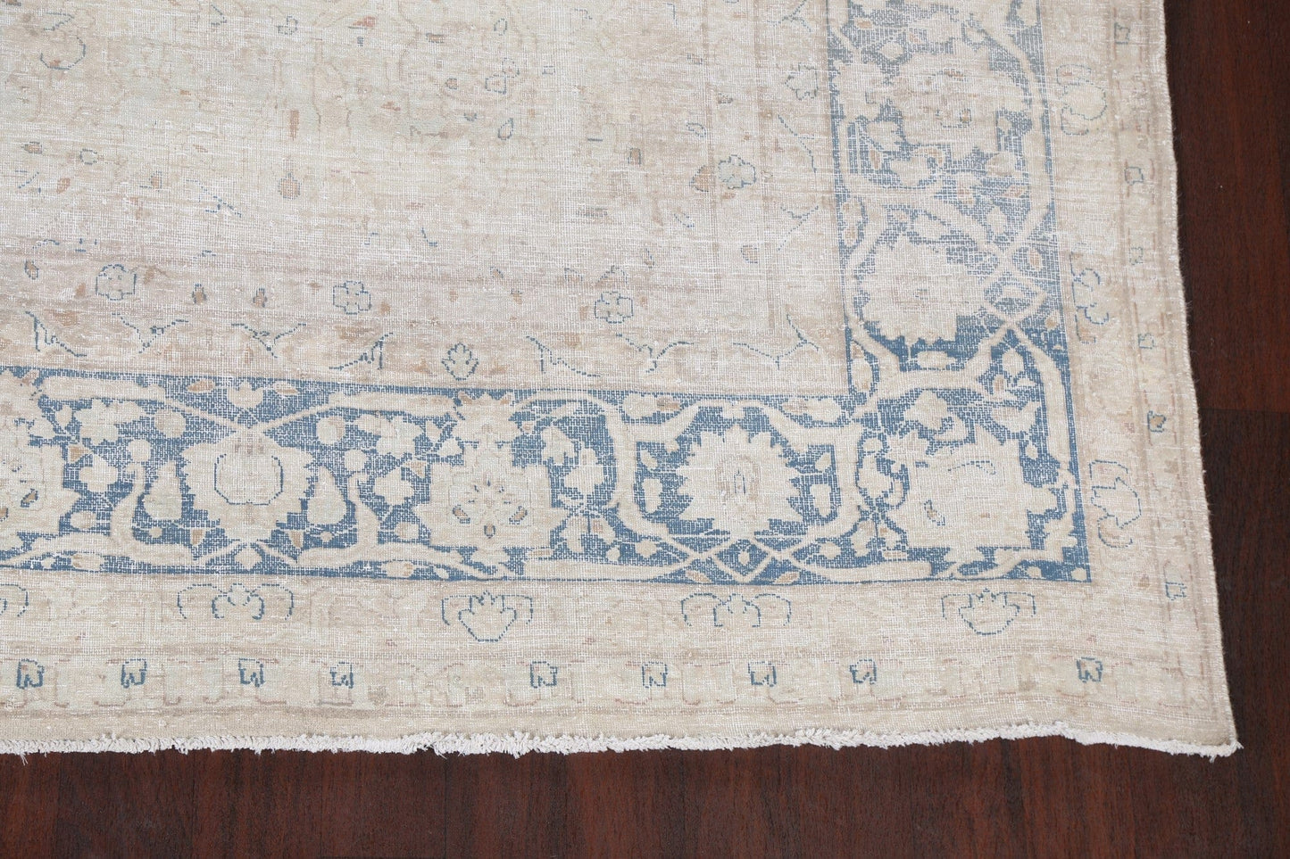 Muted Distressed Kerman Persian Area Rug 10x13