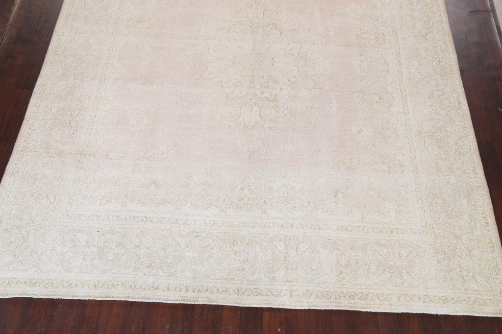 Muted Distressed Kerman Persian Area Rug 10x12