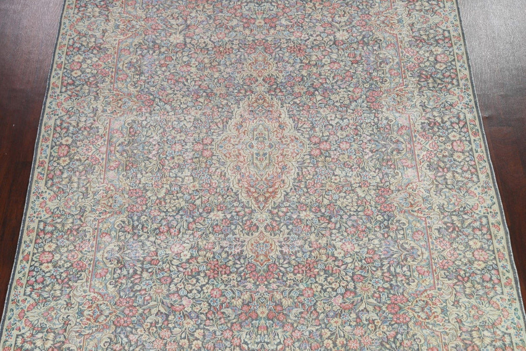 Muted Kerman Persian Area Rug 8x11