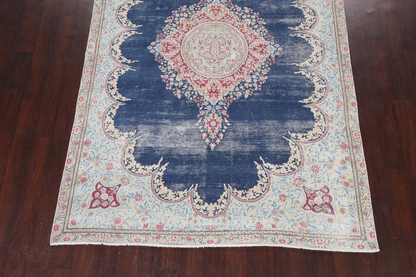 Distressed Kerman Persian Area Rug 6x9