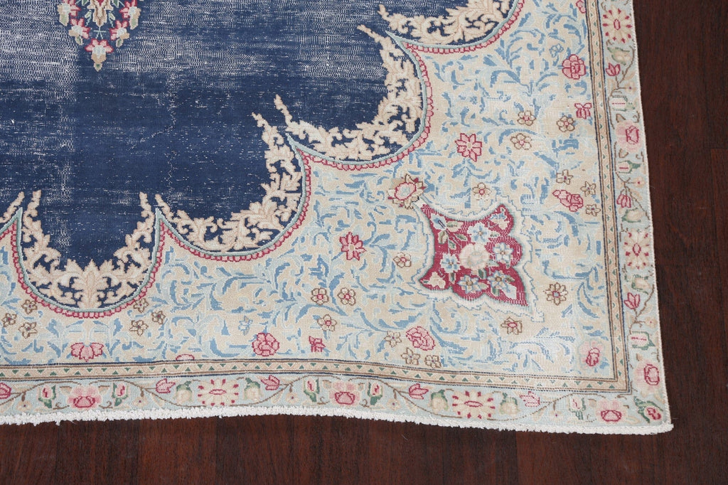 Distressed Kerman Persian Area Rug 6x9