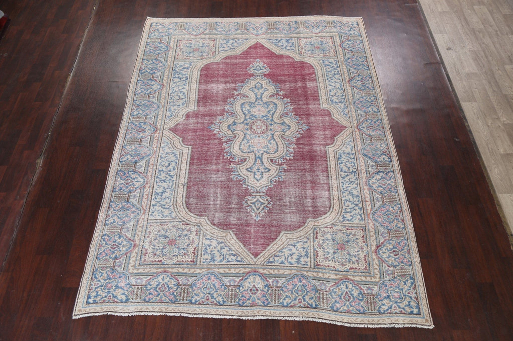 Distressed Kerman Persian Area Rug 8x10