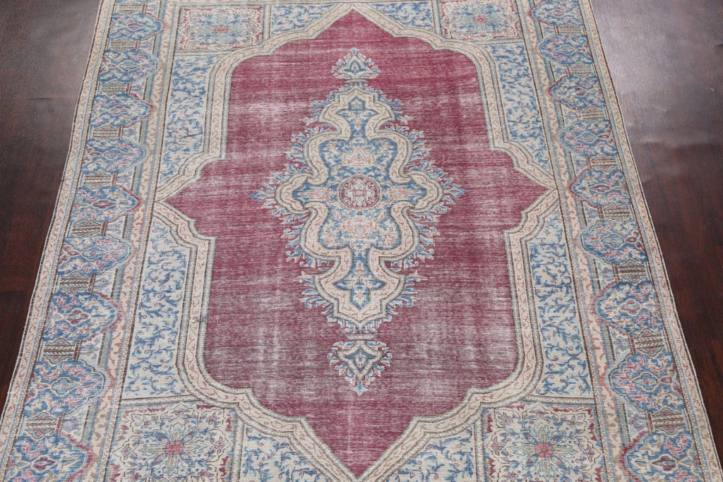 Distressed Kerman Persian Area Rug 8x10