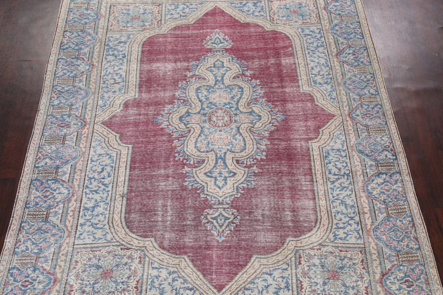 Distressed Kerman Persian Area Rug 8x10