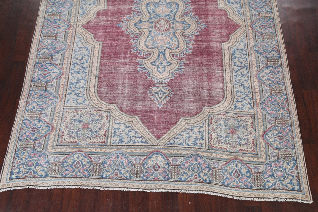 Distressed Kerman Persian Area Rug 8x10