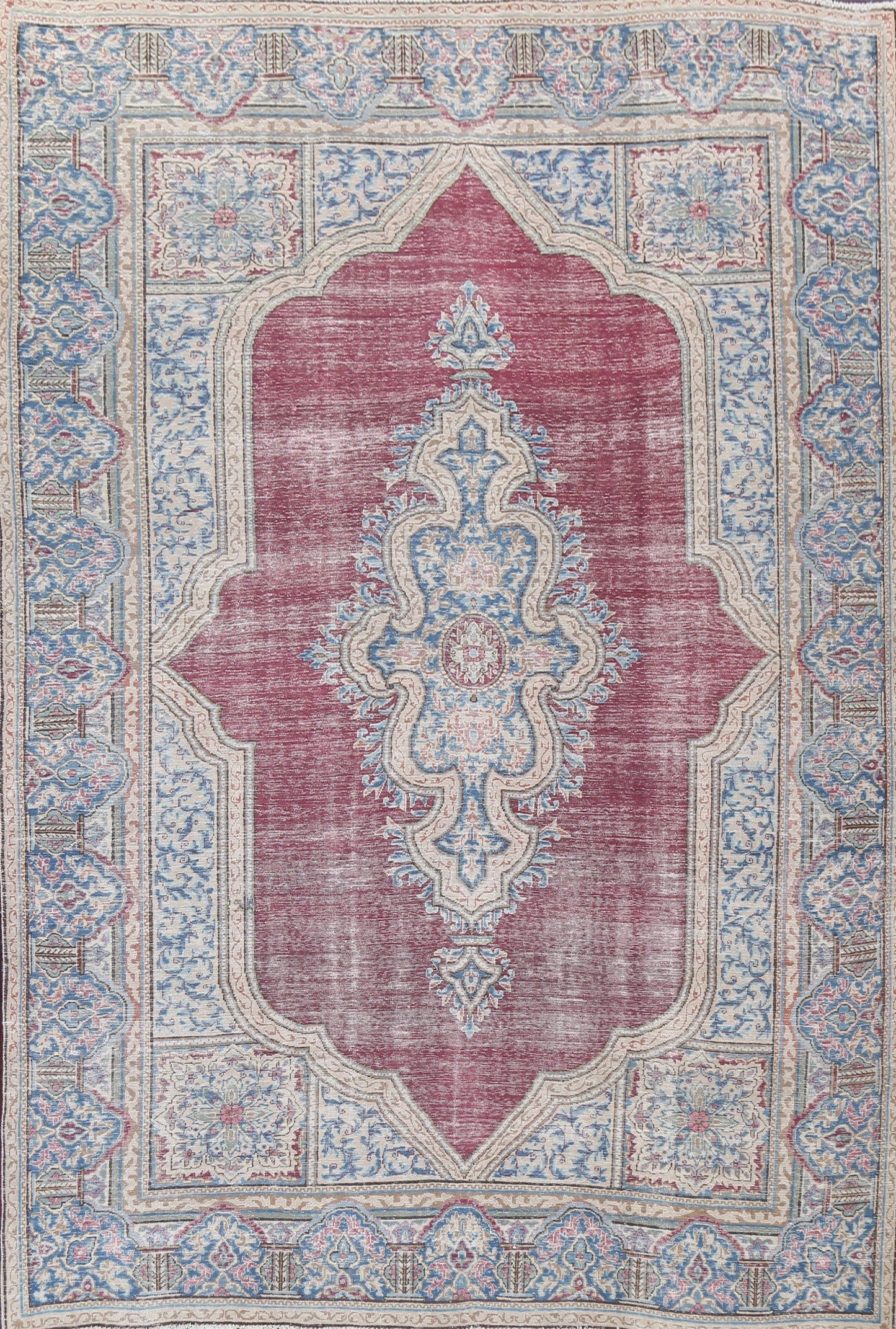 Distressed Kerman Persian Area Rug 8x10