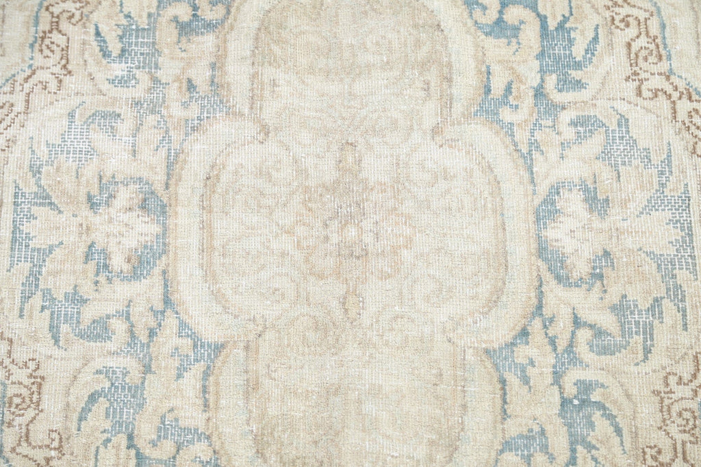 Muted Distressed Kerman Persian Area Rug 8x12