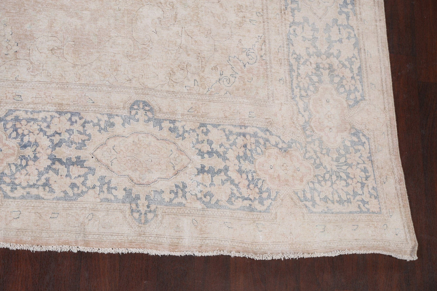 Muted Distressed Kerman Persian Area Rug 10x13