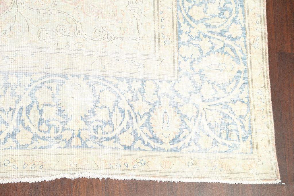 Muted Distressed Kerman Persian Area Rug 10x13