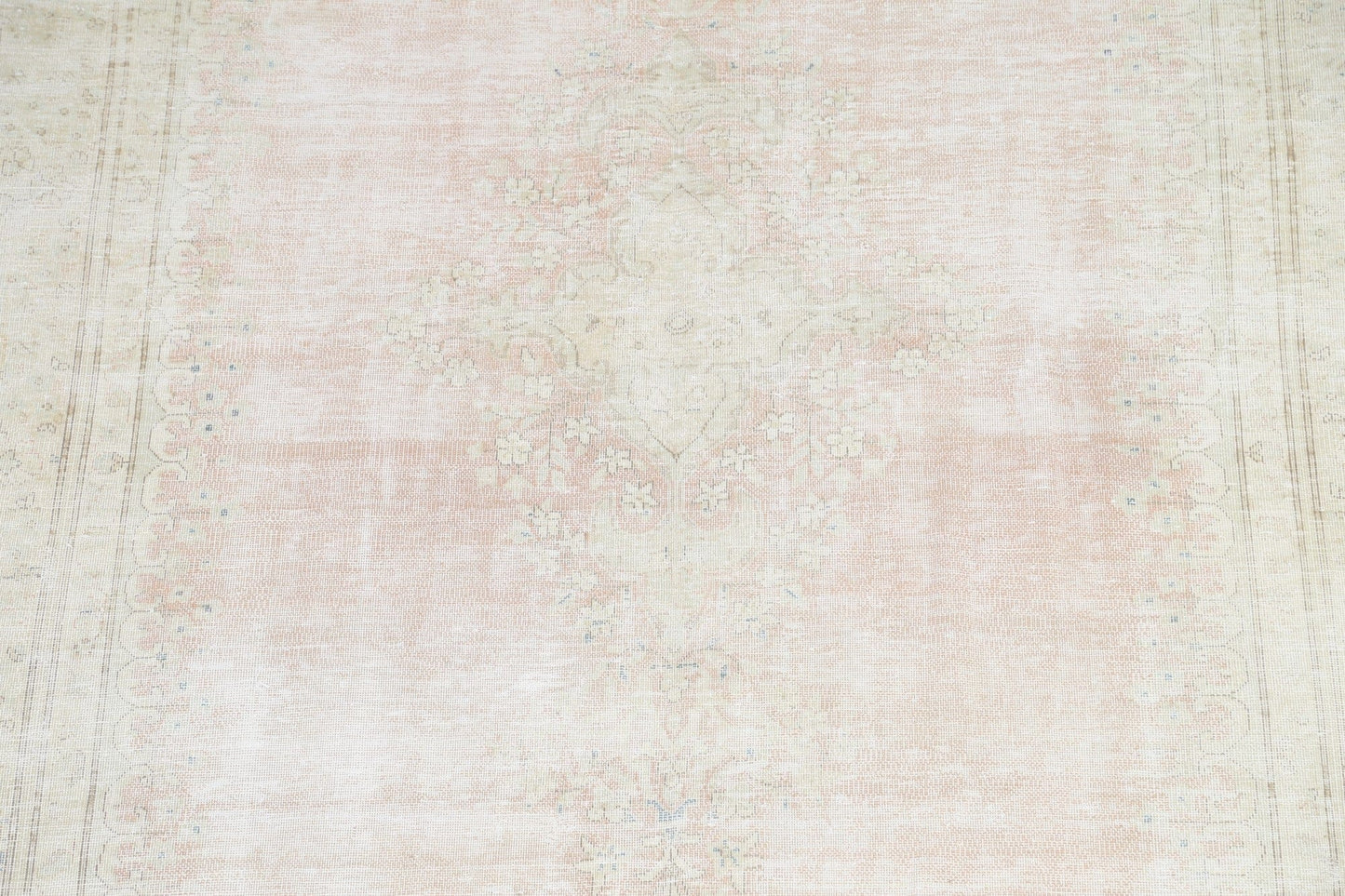 Muted Distressed Kerman Persian Area Rug 6x10