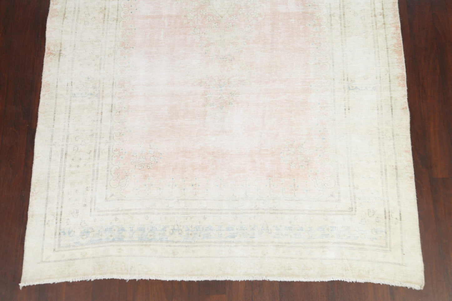 Muted Distressed Kerman Persian Area Rug 6x10