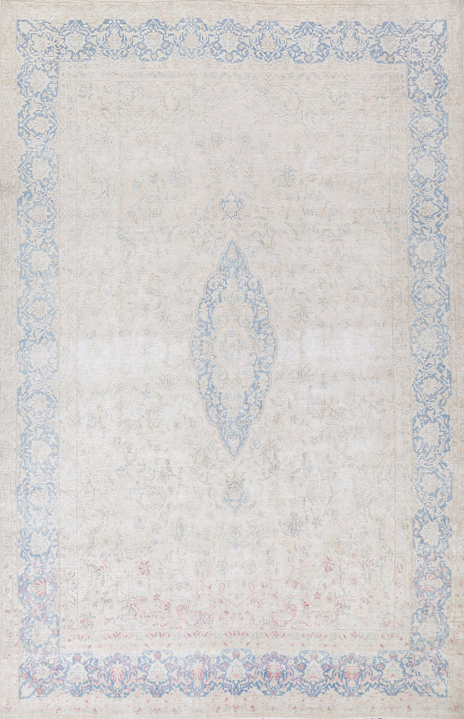 Distressed Kerman Persian Area Rug 9x13