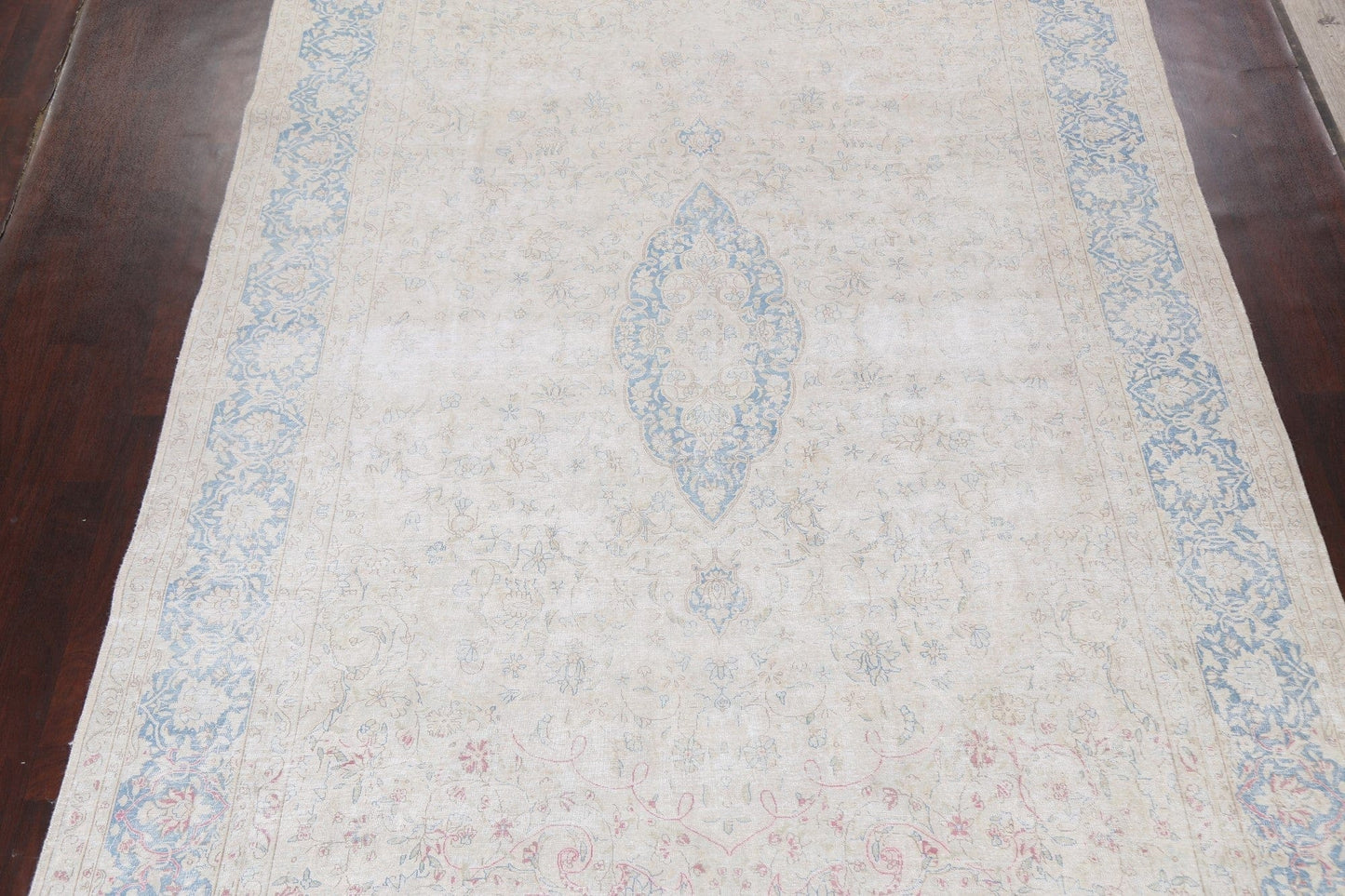 Distressed Kerman Persian Area Rug 9x13