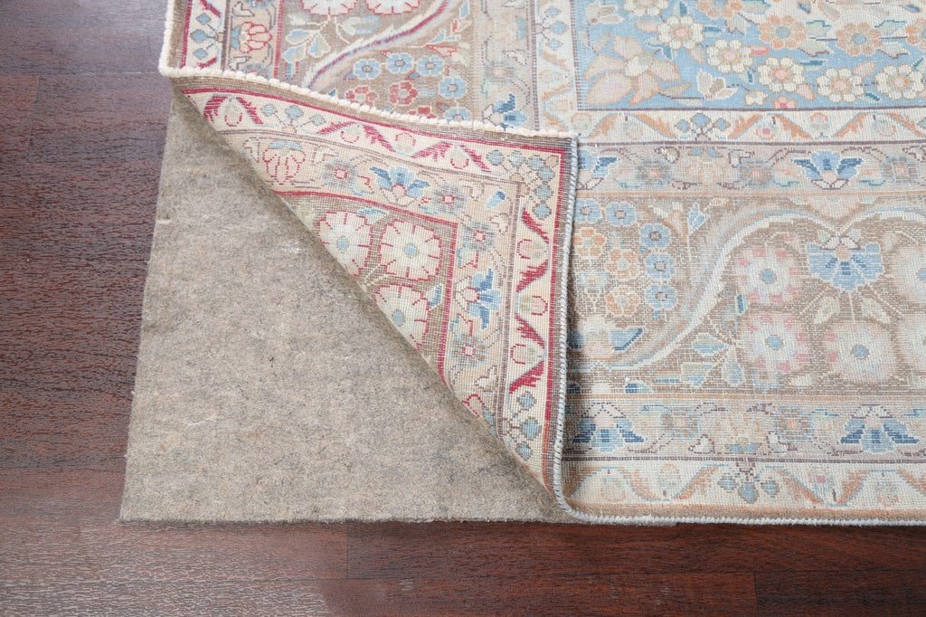 Muted Distressed Kerman Persian Area Rug 10x13