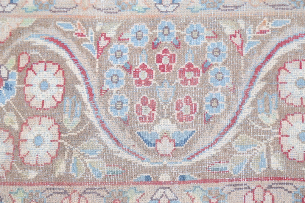 Muted Distressed Kerman Persian Area Rug 10x13