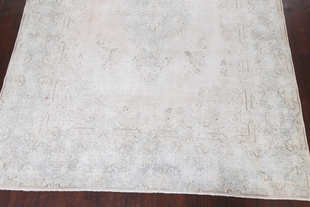 Muted Distressed Kerman Persian 10x13 Rug