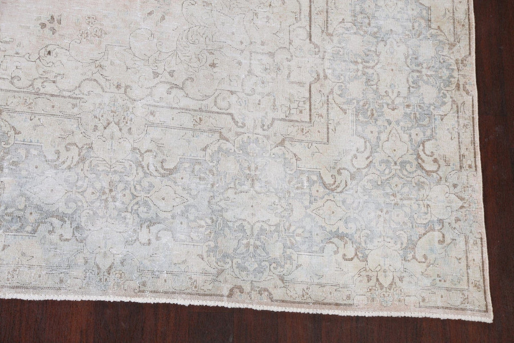 Muted Distressed Kerman Persian 10x13 Rug