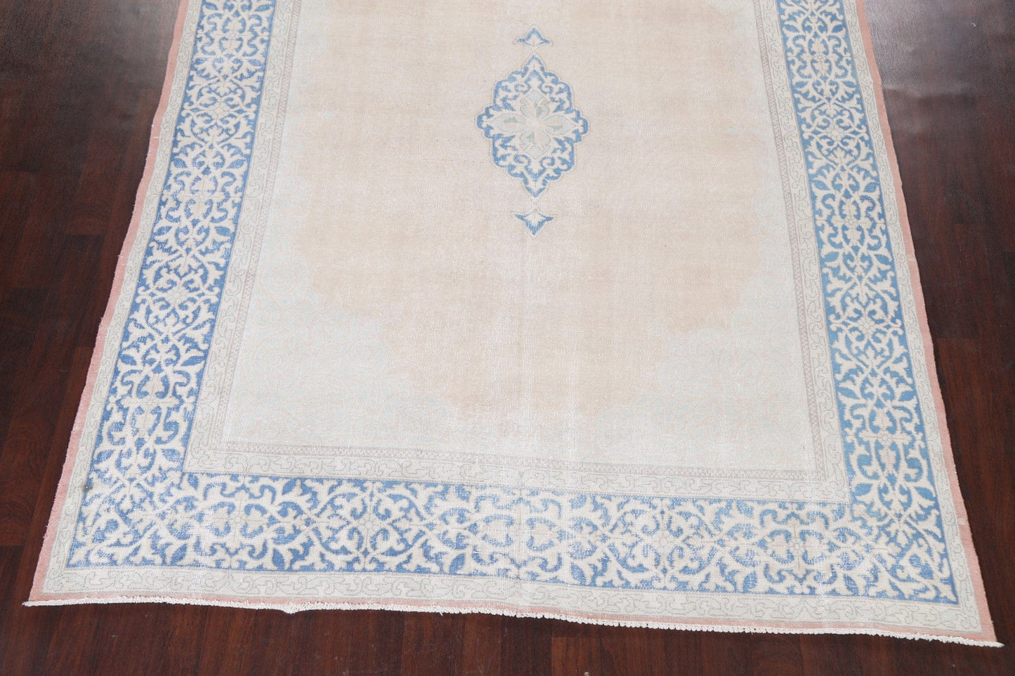 Muted Distressed Kerman Persian Area Rug 8x11