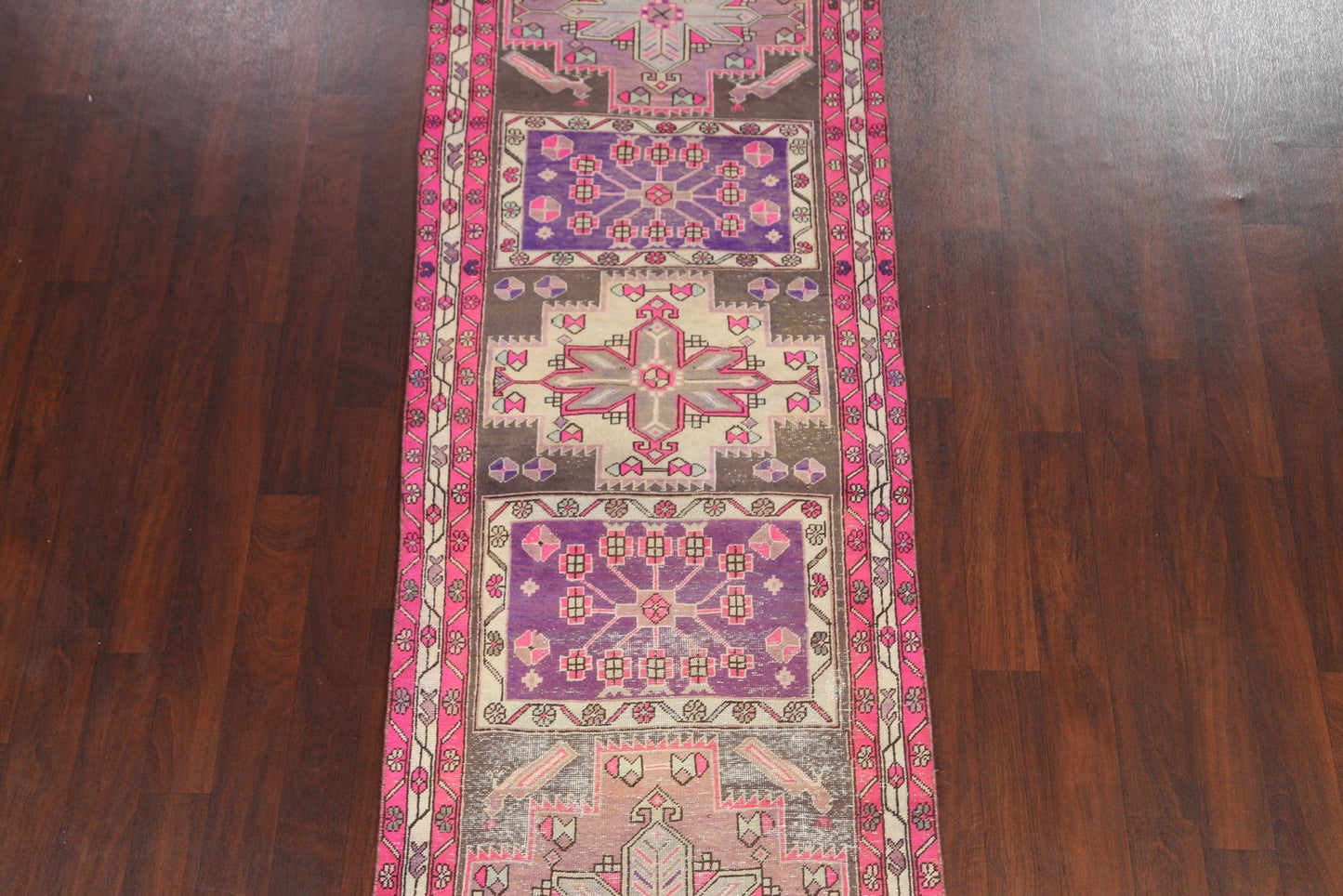 Runner Ardebil Persian Hand-Knotted Rug 3x10