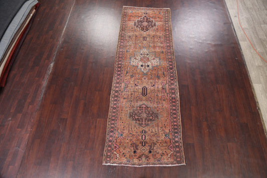 Heriz Persian Hand-Knotted Rug 4x11