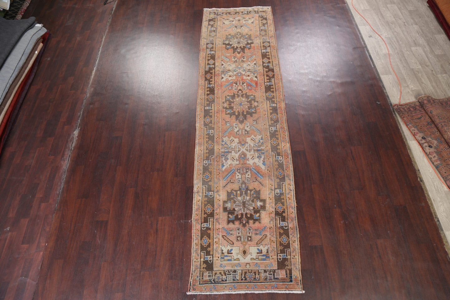 Handmade Runner Heriz Persian Rug 3x13