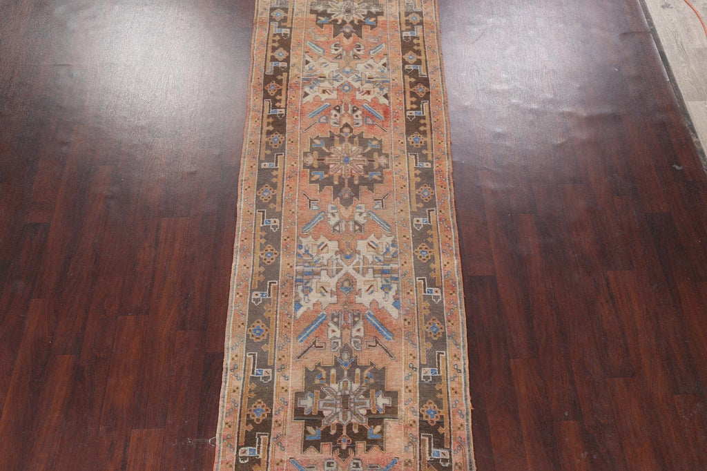 Handmade Runner Heriz Persian Rug 3x13